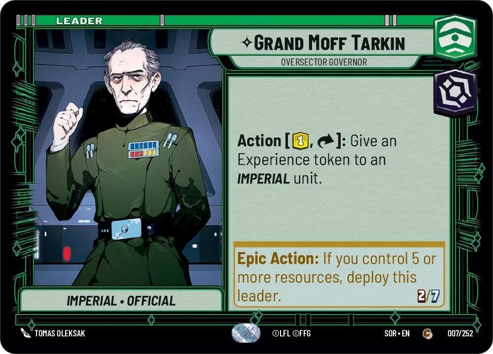 Grand Moff Tarkin - Oversector Governor (007/252) [Spark of Rebellion] (ONLINE ORDER ONLY)