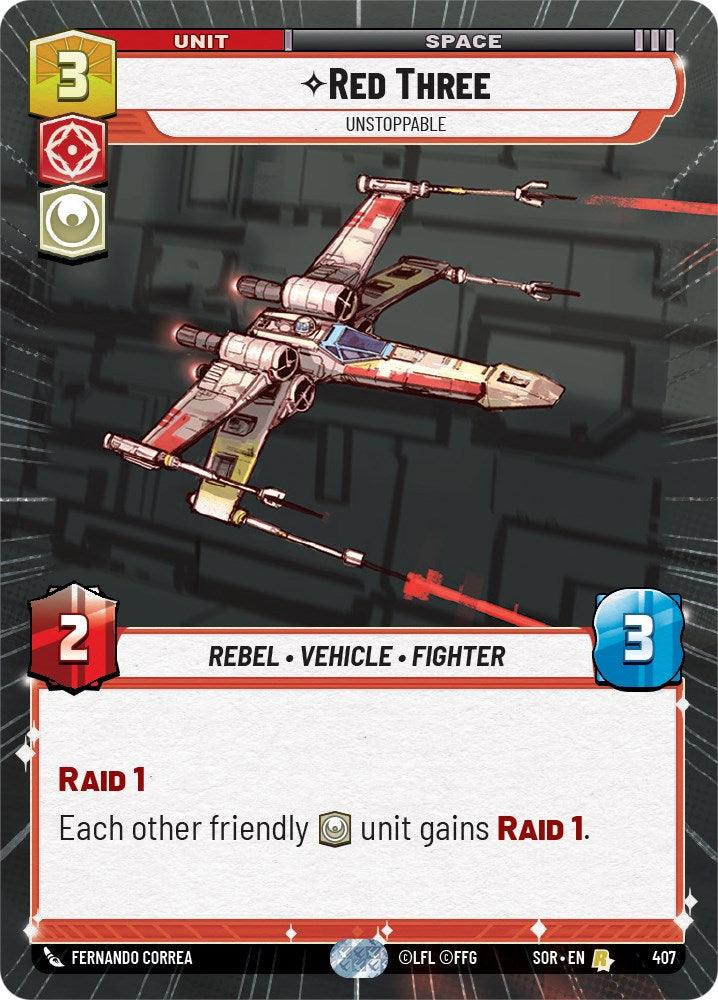 Red Three - Unstoppable (Hyperspace) (407) [Spark of Rebellion] (ONLINE ORDER ONLY)