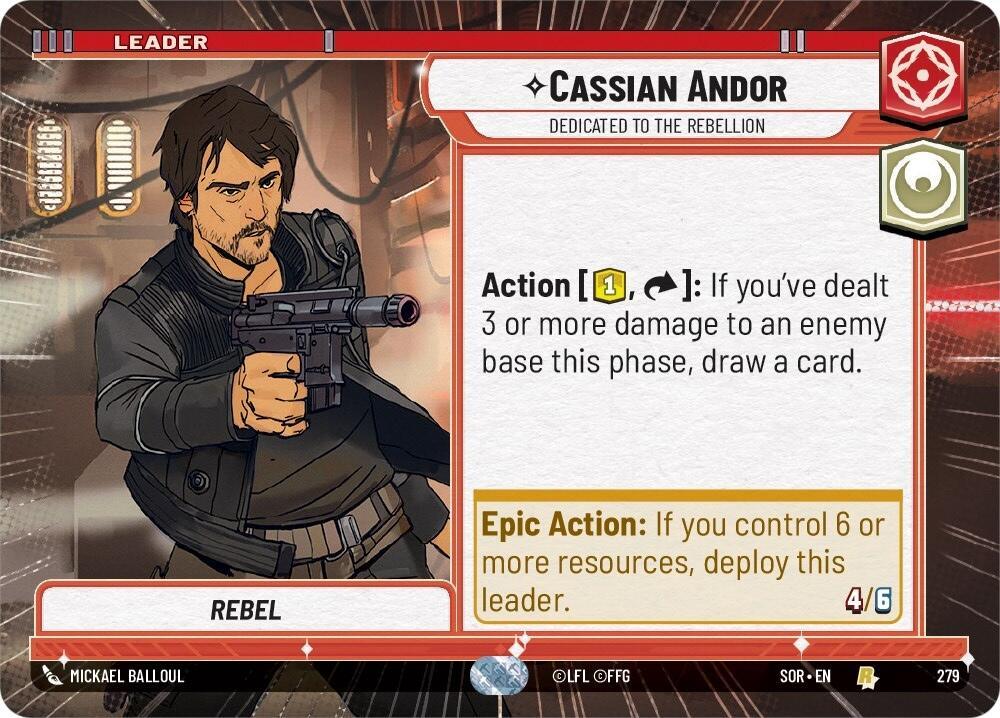 Cassian Andor - Dedicated to the Rebellion (Hyperspace) (279) [Spark of Rebellion] (ONLINE ORDER ONLY)