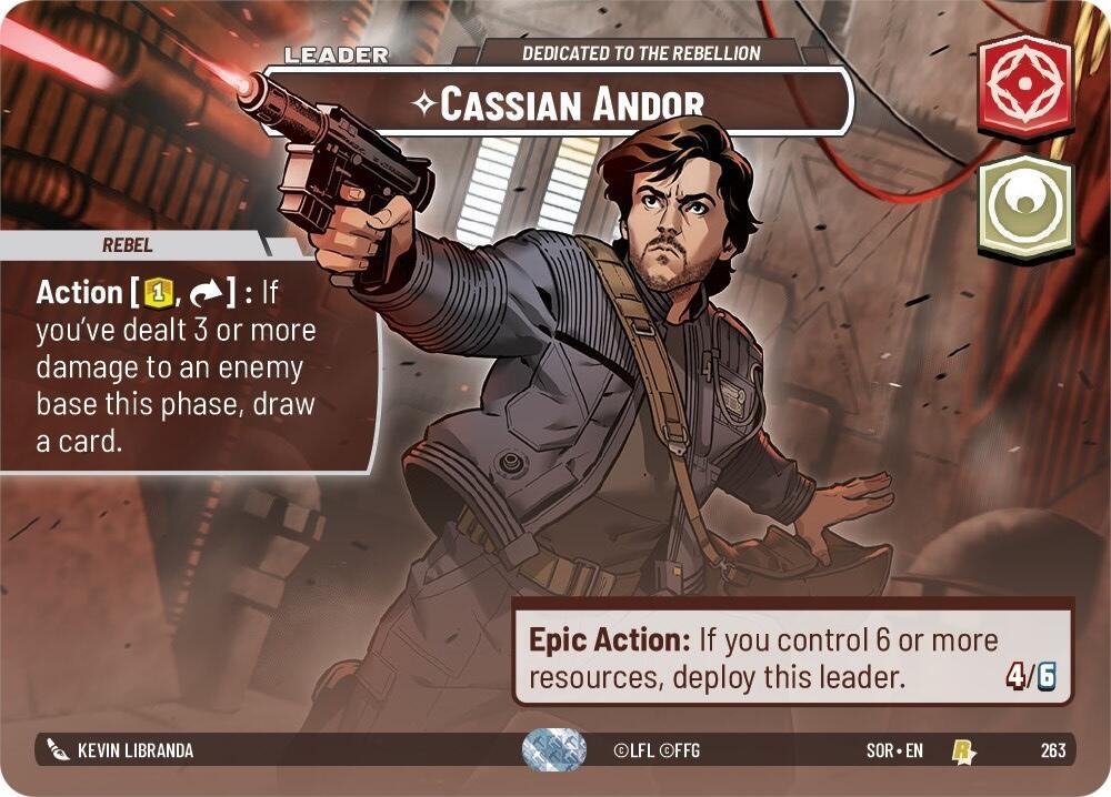 Cassian Andor - Dedicated to the Rebellion (Showcase) (263) [Spark of Rebellion] (ONLINE ORDER ONLY)