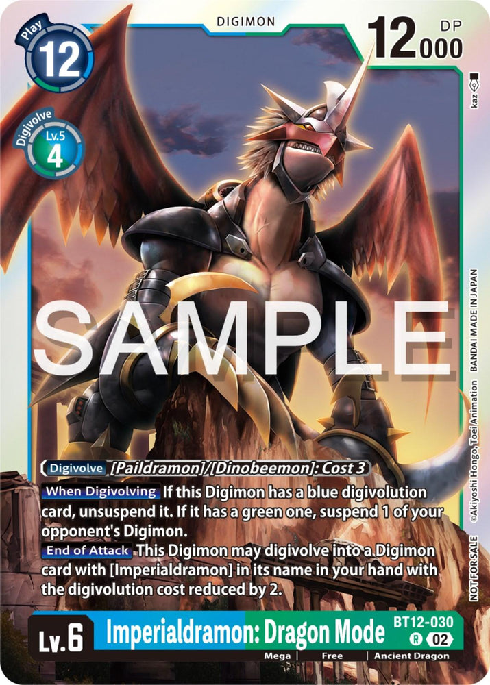 Imperialdramon: Dragon Mode [BT12-030] (Event Pack 6) [Across Time Promos] (ONLINE ORDER ONLY)