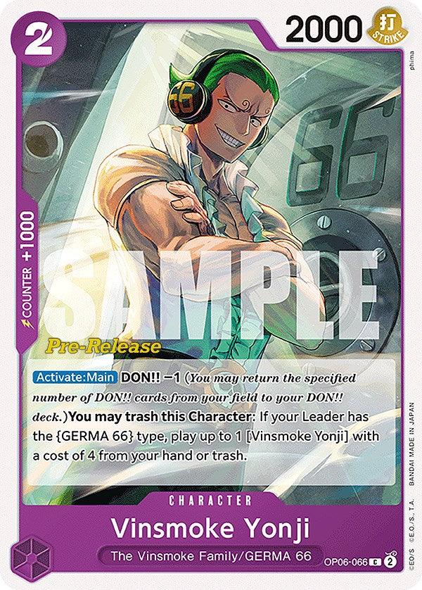 Vinsmoke Yonji [Wings of the Captain Pre-Release Cards] (ONLINE ORDER ONLY)