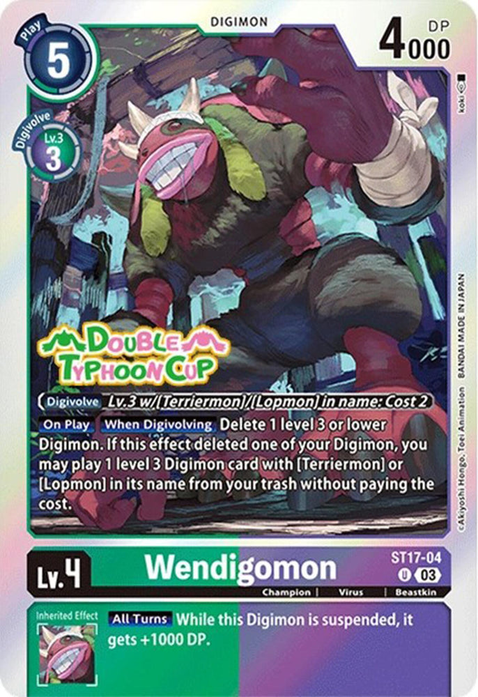 Wendigomon [ST17-04] [Starter Deck: Double Typhoon Advanced Deck Set Pre-Release Cards] (ONLINE ORDER ONLY)