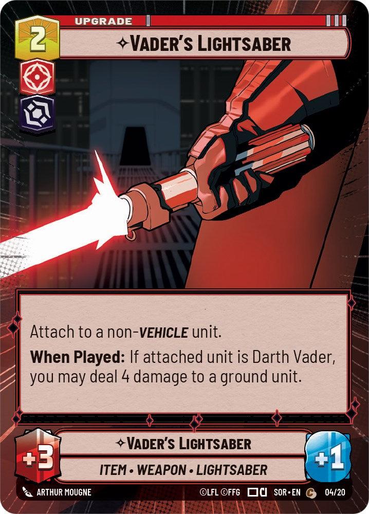 Vader's Lightsaber (Hyperspace) (Weekly Play Promo) (4/20) [Spark of Rebellion Promos] (ONLINE ORDER ONLY)