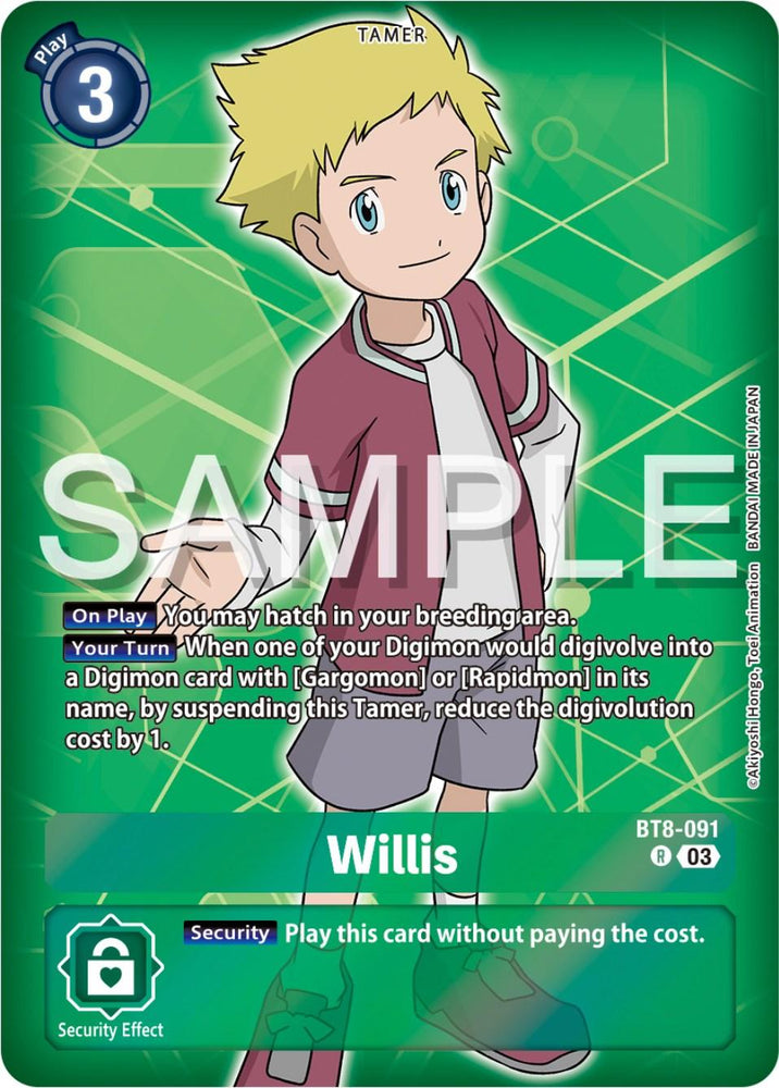 Willis [BT8-091] (Reprint) [Starter Deck: Double Typhoon Advanced Deck Set] (ONLINE ORDER ONLY)