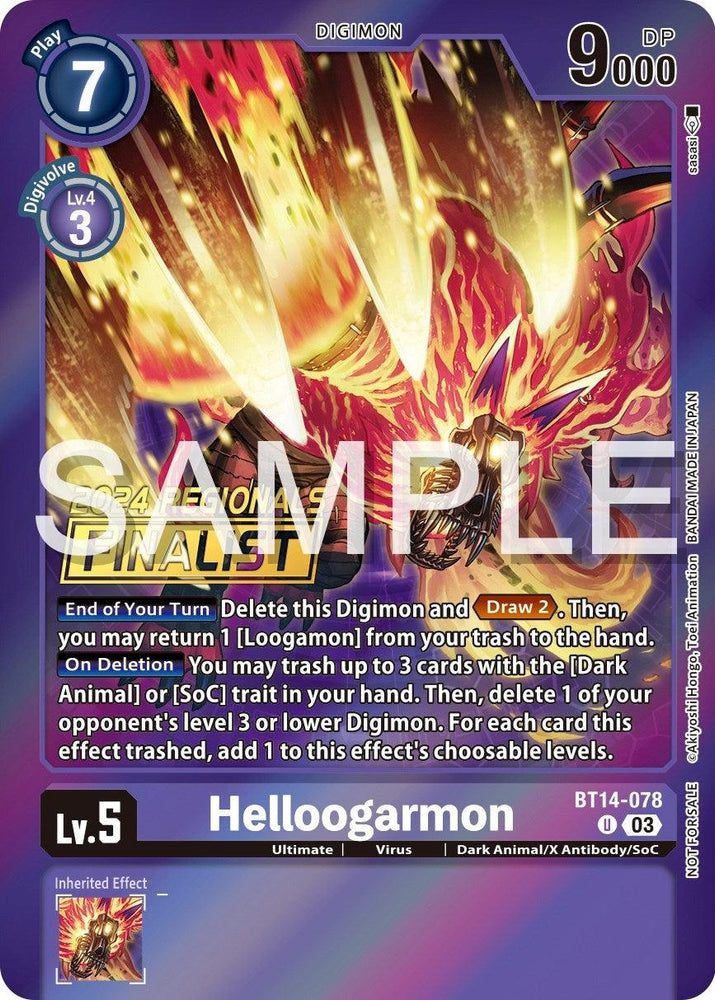 Helloogarmon [BT14-078] (2024 Regionals Finalist) [Blast Ace Promos] (ONLINE ORDER ONLY)