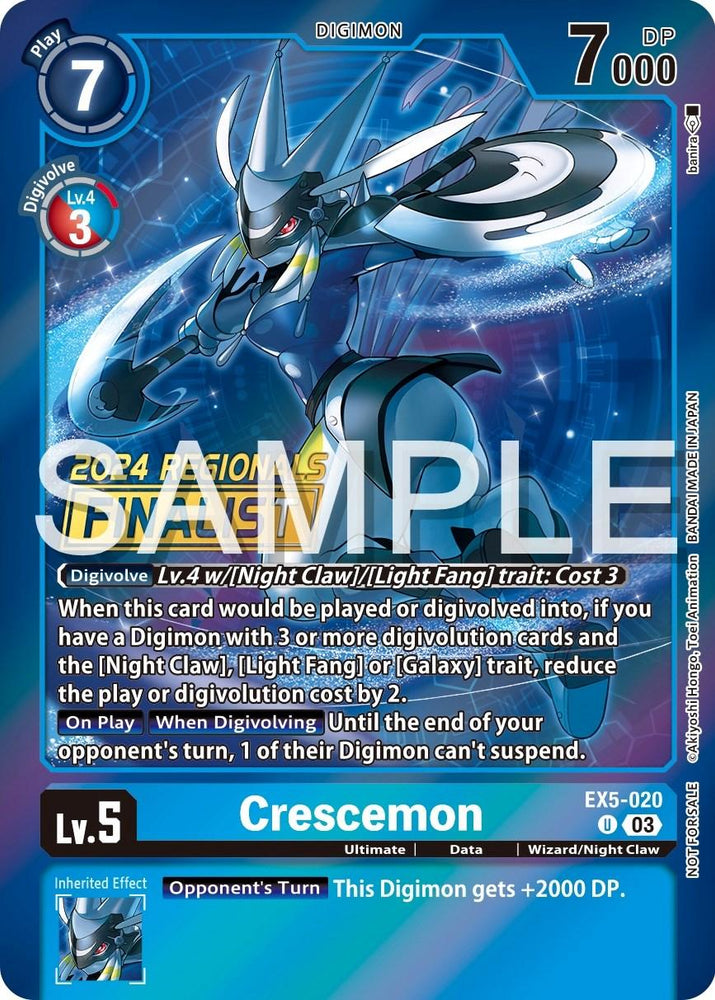 Crescemon [EX5-020] (2024 Regionals Finalist) [Animal Colosseum Promos] (ONLINE ORDER ONLY)