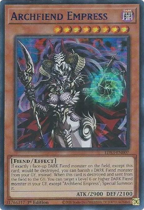 Archfiend Empress (Blue) [LDS3-EN007] Ultra Rare (ONLINE ORDER ONLY)