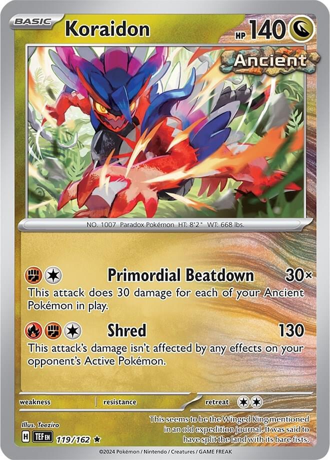 Koraidon (119/162) (Theme Deck Exclusive) [Scarlet & Violet: Temporal Forces] (Online Only)