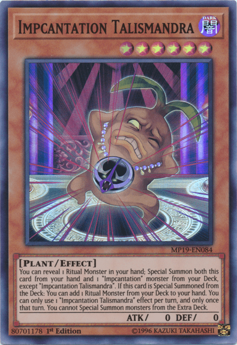Impcantation Talismandra [MP19-EN084] Super Rare (ONLINE ORDER ONLY)