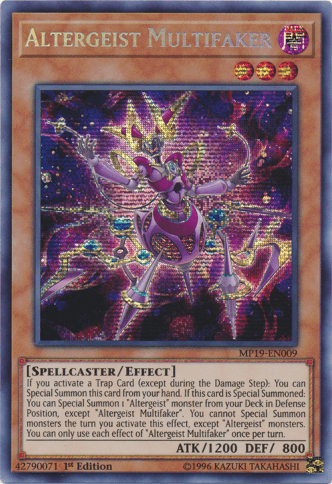 Altergeist Multifaker [MP19-EN009] Prismatic Secret Rare (ONLINE ORDER ONLY)