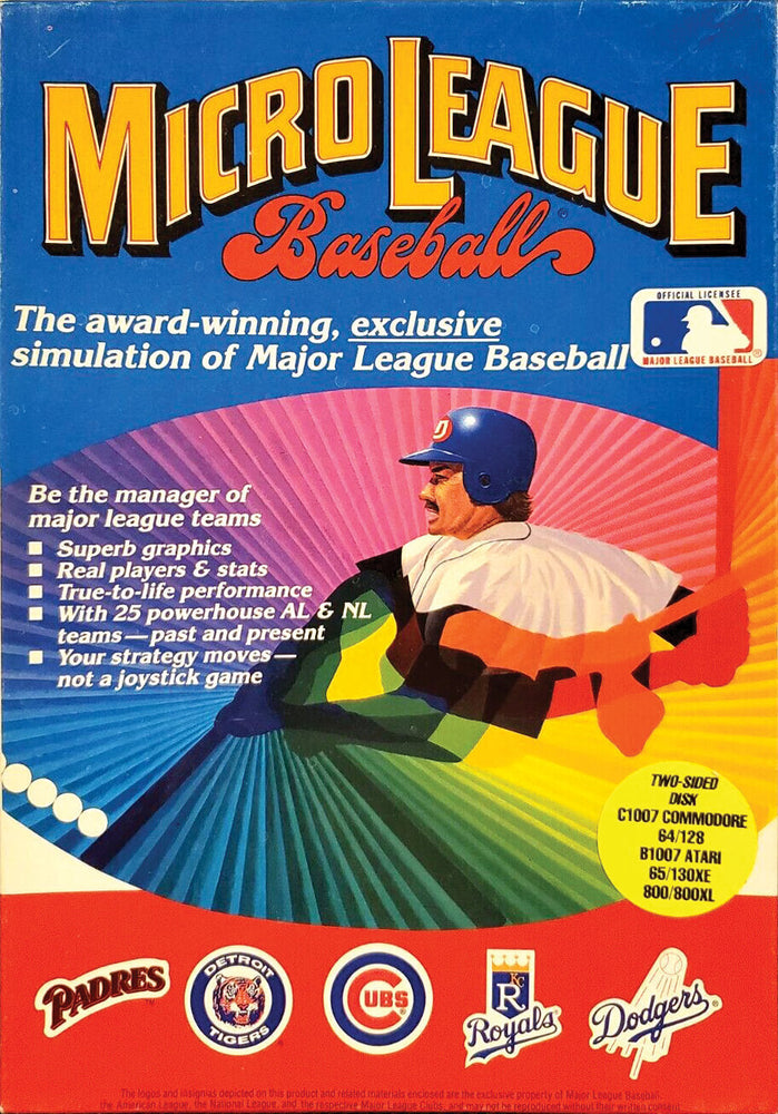 MicroLeague Baseball (Commodore 64) (ONLINE ORDER ONLY)