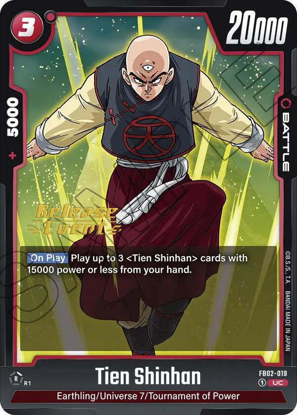 Tien Shinhan (FB02-019) [Blazing Aura Pre-Release Cards] (ONLINE ORDER ONLY)