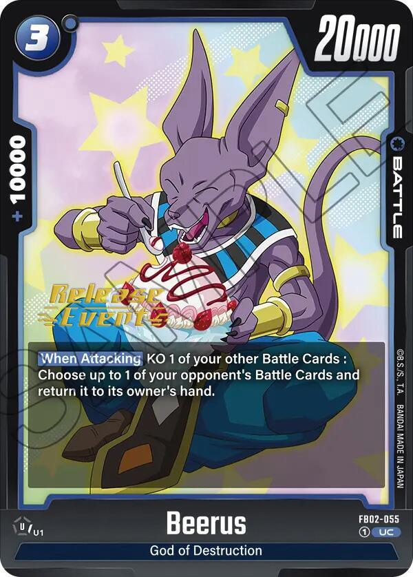 Beerus (FB02-055) [Blazing Aura Pre-Release Cards] (ONLINE ORDER ONLY)