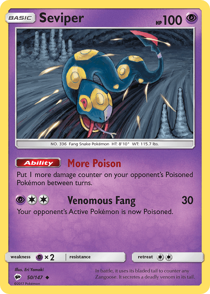 Seviper (50/147) [Sun & Moon: Burning Shadows] (Online Only)