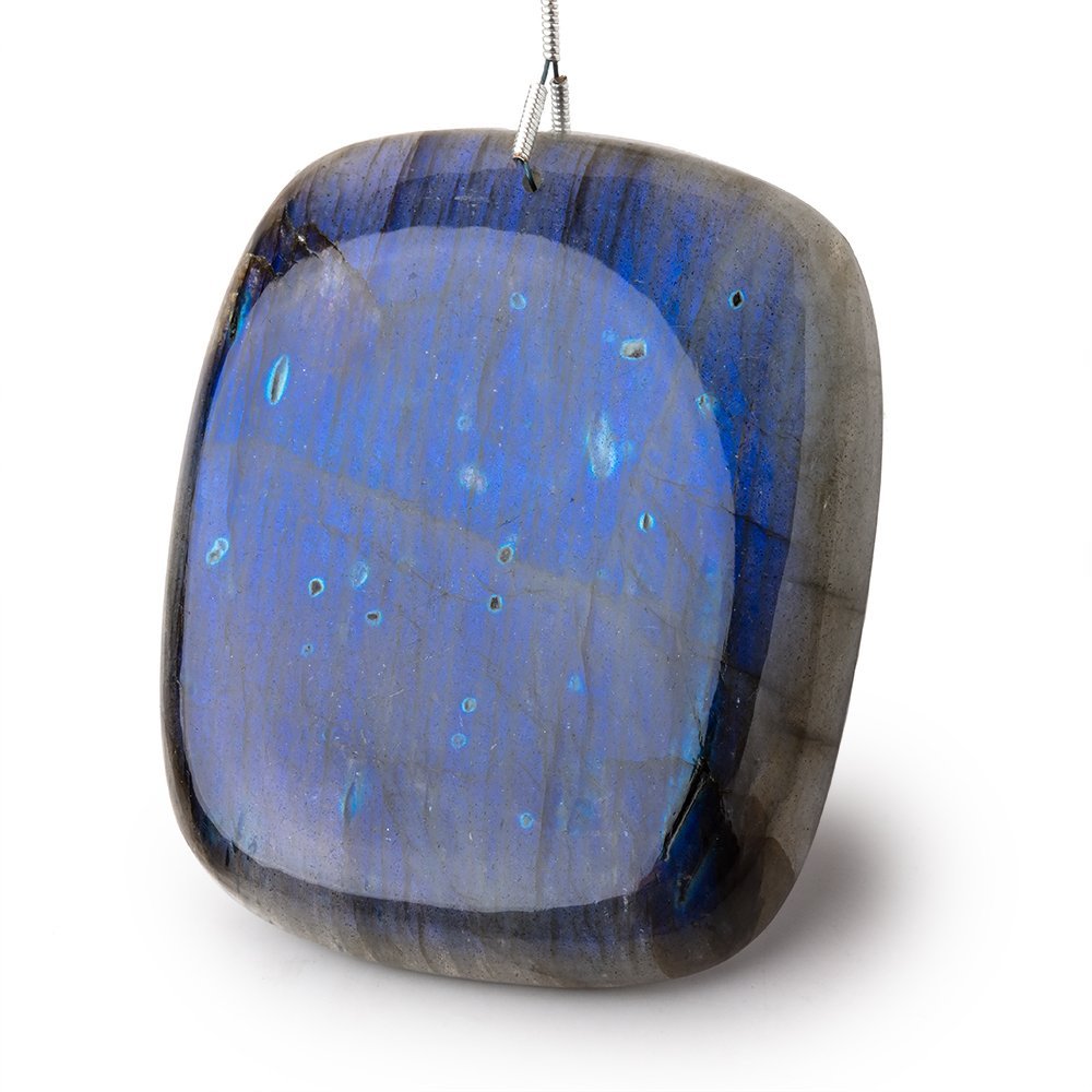 54x46x8mm Labradorite Plain Cushion Pendant 1 AAA Focal (ONLINE ORDER ONLY)