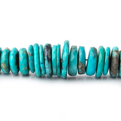 5.5-12.5mm Sleeping Beauty Turquoise Faceted Heishi Beads 16 inch 187 pieces AA (ONLINE ORDER ONLY)