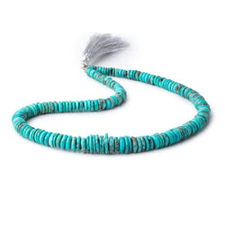 5.5-12.5mm Sleeping Beauty Turquoise Faceted Heishi Beads 16 inch 187 pieces AA (ONLINE ORDER ONLY)