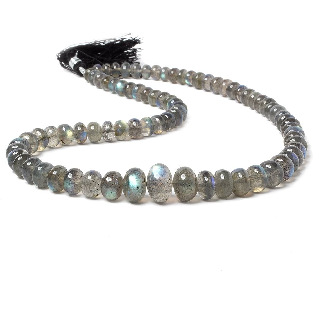 5.5-12mm Labradorite Plain Rondelle Beads AAA Grade 16 inch 70 pieces (ONLINE ORDER ONLY)