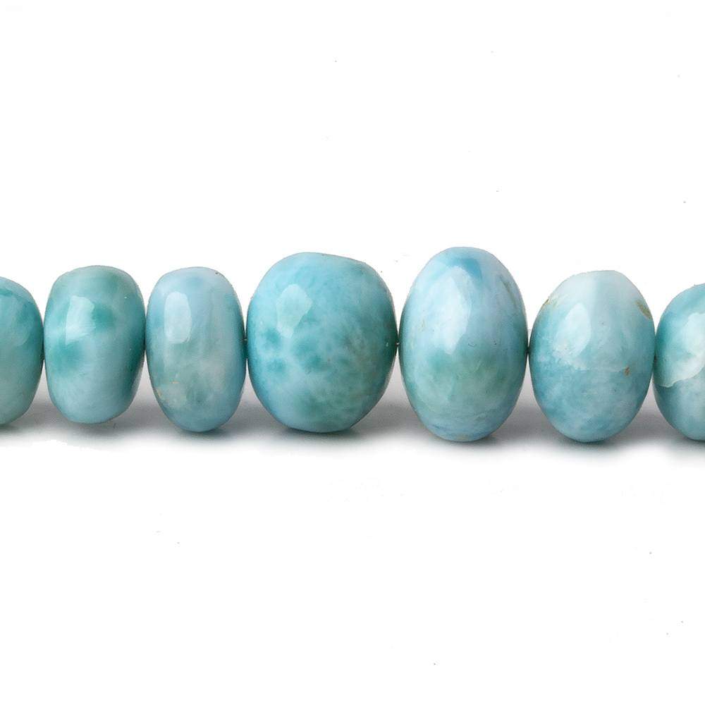 5.5-12mm Larimar plain rondelles 18 inch 105 beads AAA (ONLINE ORDER ONLY)
