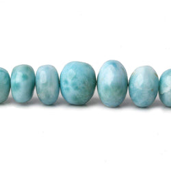 5.5-12mm Larimar plain rondelles 18 inch 105 beads AAA (ONLINE ORDER ONLY)