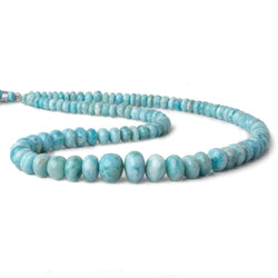 5.5-12mm Larimar plain rondelles 18 inch 105 beads AAA (ONLINE ORDER ONLY)