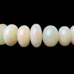 5.5-13.5mm Ethiopian Opal plain rondelle beads 18 inch 87 pieces AA (ONLINE ORDER ONLY)