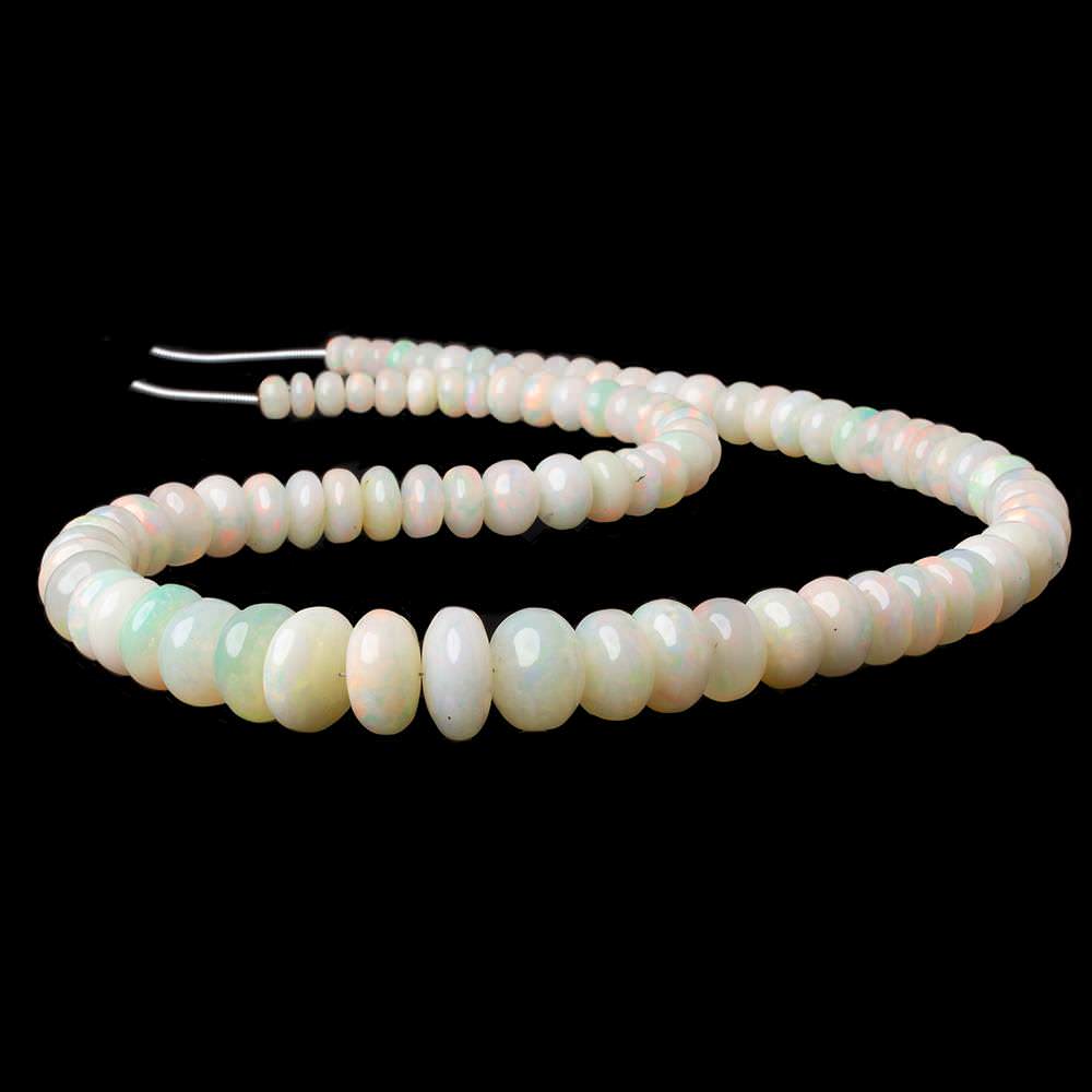 5.5-13.5mm Ethiopian Opal plain rondelle beads 18 inch 87 pieces AA (ONLINE ORDER ONLY)