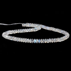 5.5-7mm Rainbow Moonstone plain rondelles beads 18 inch 135 pieces AA (ONLINE ORDER ONLY)