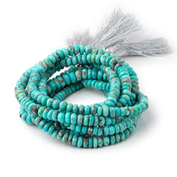 5.5-7mm Sleeping Beauty Turquoise Faceted Rondelle Beads 16 inch 224 pieces AA (ONLINE ORDER ONLY)