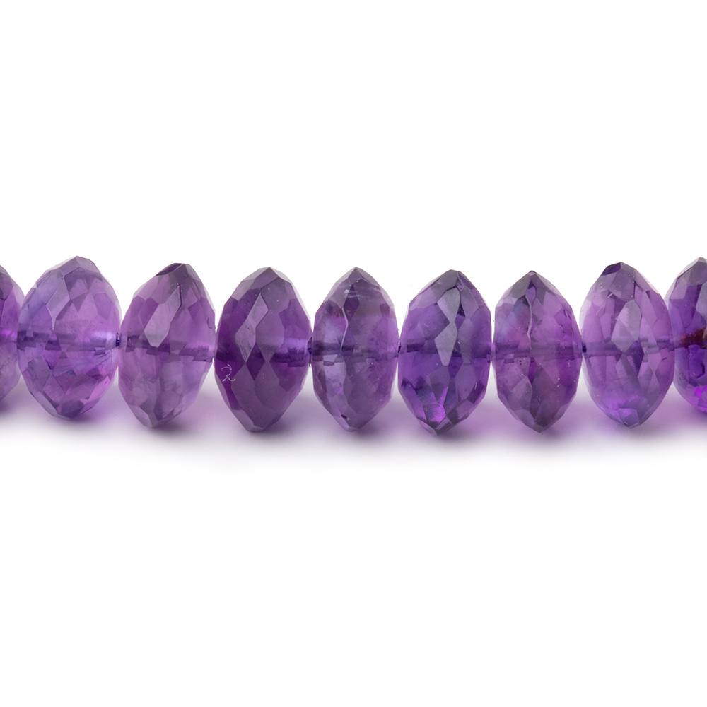 5.5-9mm Amethyst German Faceted Rondelles 16 inch 85 Beads (ONLINE ORDER ONLY)
