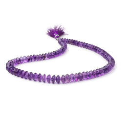 5.5-9mm Amethyst German Faceted Rondelles 16 inch 85 Beads (ONLINE ORDER ONLY)