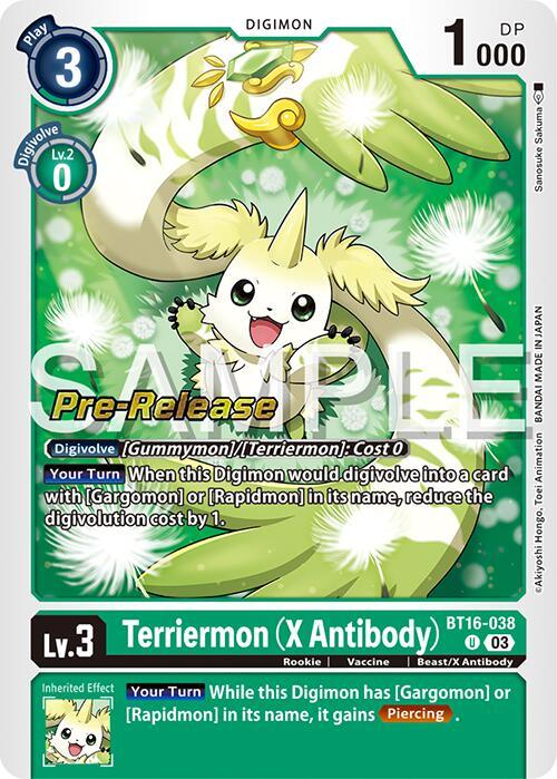 Terriermon (X Antibody) [BT16-038] [Beginning Observer Pre-Release Promos] (ONLINE ORDER ONLY)