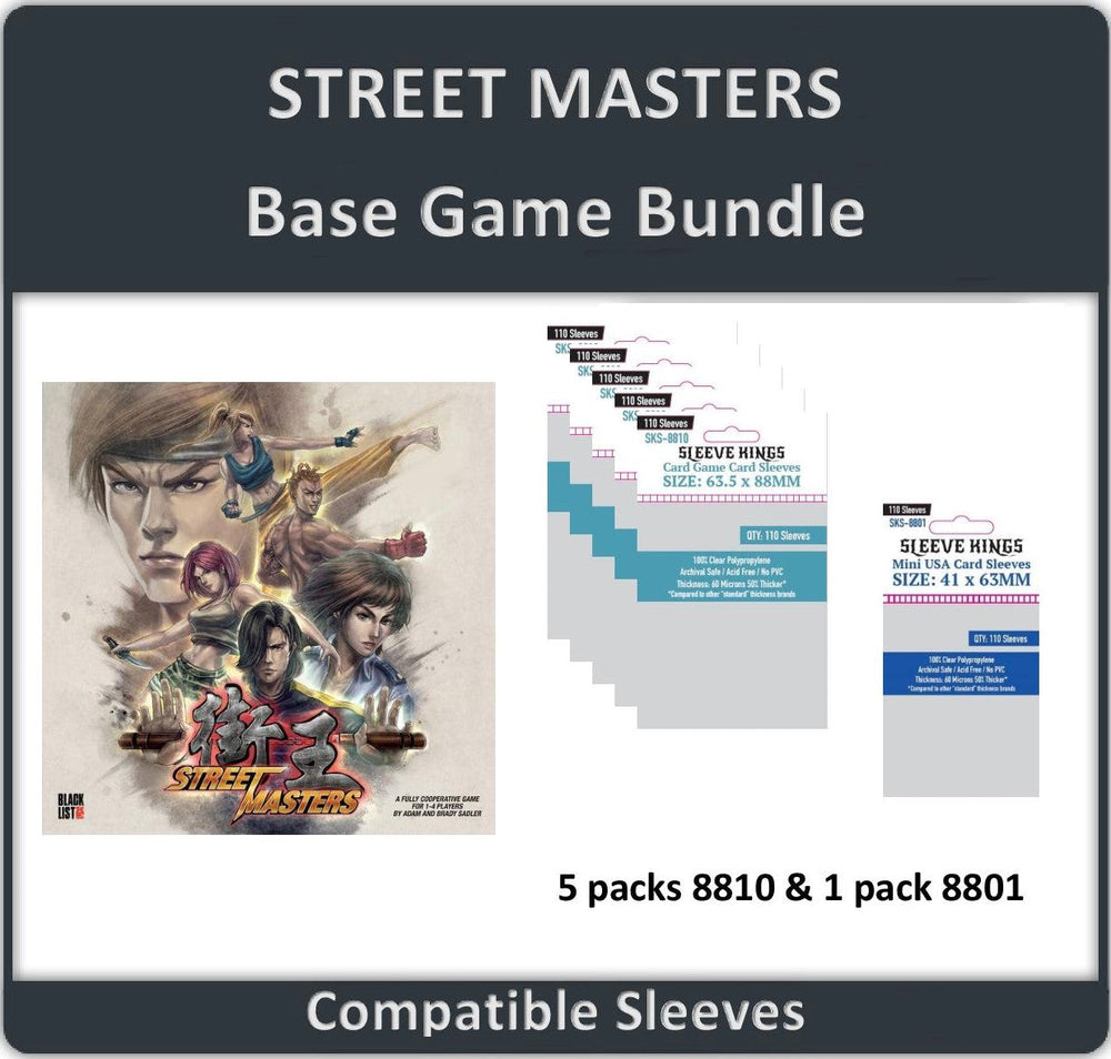 "Street Masters" (Base Game) Compatible Sleeve Bundle (8801 X 1 + 8810 X 5) (ONLINE ORDER ONLY)