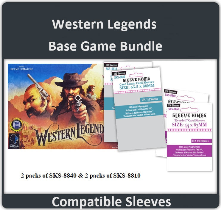 "Western Legends" Base Game Compatible Sleeve Bundle (8810 X 2 + 8840 X 2) (ONLINE ORDER ONLY)