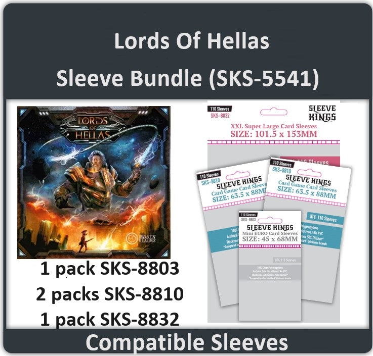 "Lords of Hellas" Compatible Sleeve Bundle (8803 X 1 + 8810 X 2 + 8832 X 1) (ONLINE ORDER ONLY)