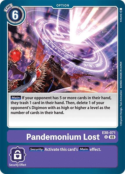 Pandemonium Lost [EX6-071] [Infernal Ascension] (ONLINE ORDER ONLY)