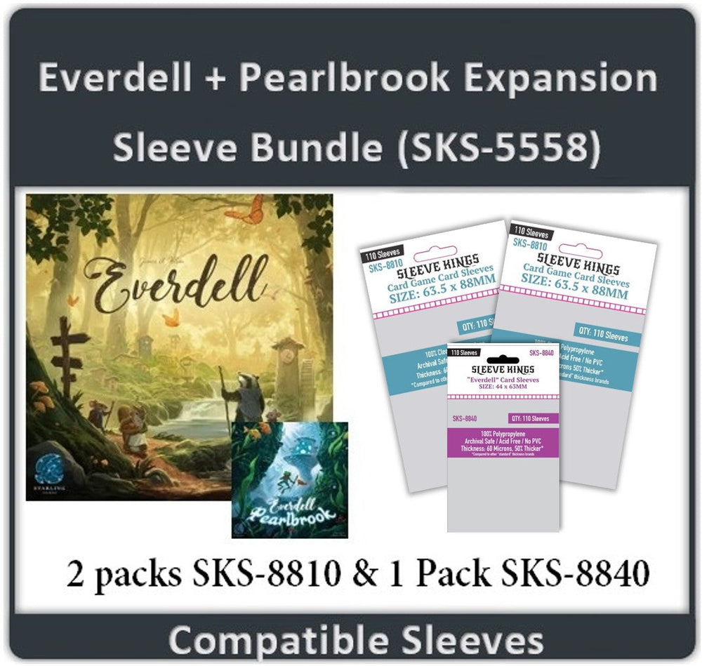 "Everdell + Pearlbrook" Expansion Compatible Card Sleeve Bundle (8810 X 2 + 8840 X 1) (ONLINE ORDER ONLY)