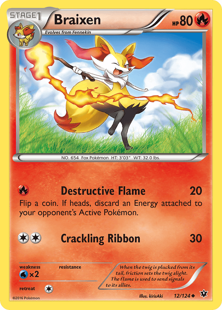 Braixen (12/124) [XY: Fates Collide] (Online Only)