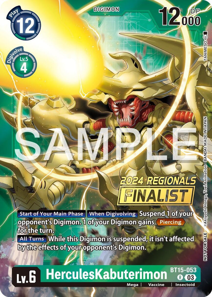 HerculesKabuterimon [BT15-053] (2024 Regionals Finalist) [Exceed Apocalypse] (ONLINE ORDER ONLY)