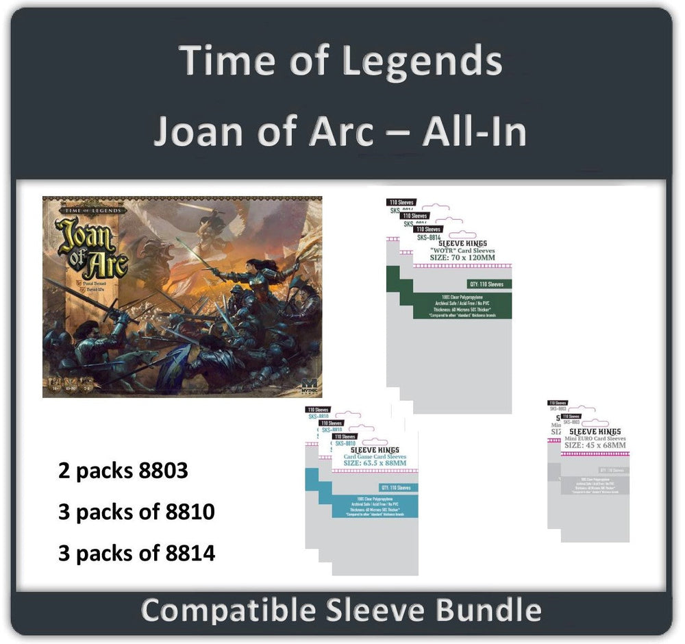 "Time of Legends Joan of Arc" All-In Compatible Sleeve Bundle (8803 X 2 + 8810 X 3 + 8814 X 3) (ONLINE ORDER ONLY)