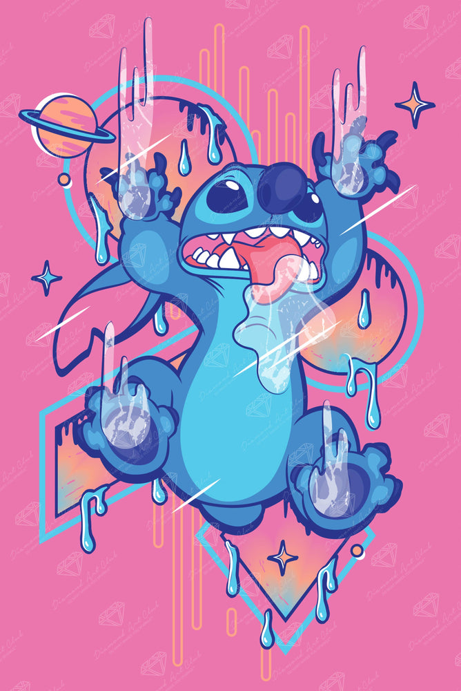 Diamond Art Club – Retro Stitch Licensed Disney Diamond Painting (Round Drill, 17" x 25") (ONLINE ORDER ONLY)