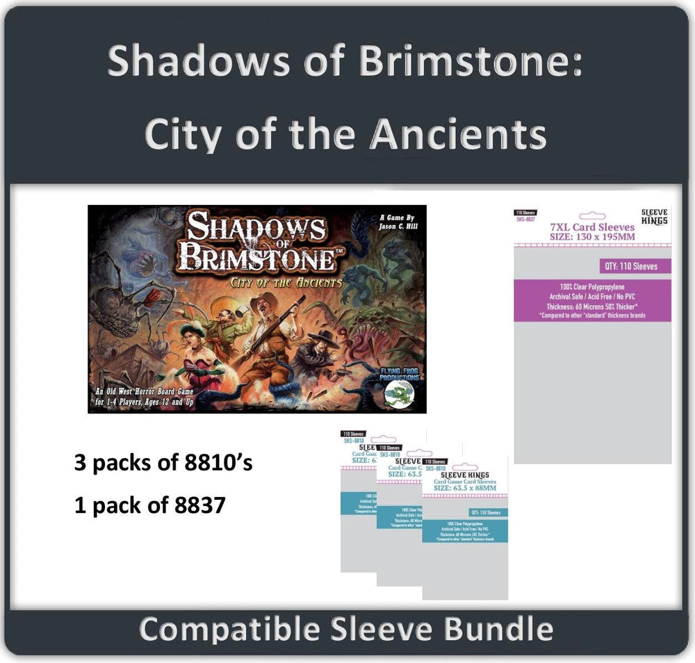 "Shadows of Brimstone: City of the Ancients" Compatible Sleeve Bundle (8810 X 3 + 8837 X 1) (ONLINE ORDER ONLY)