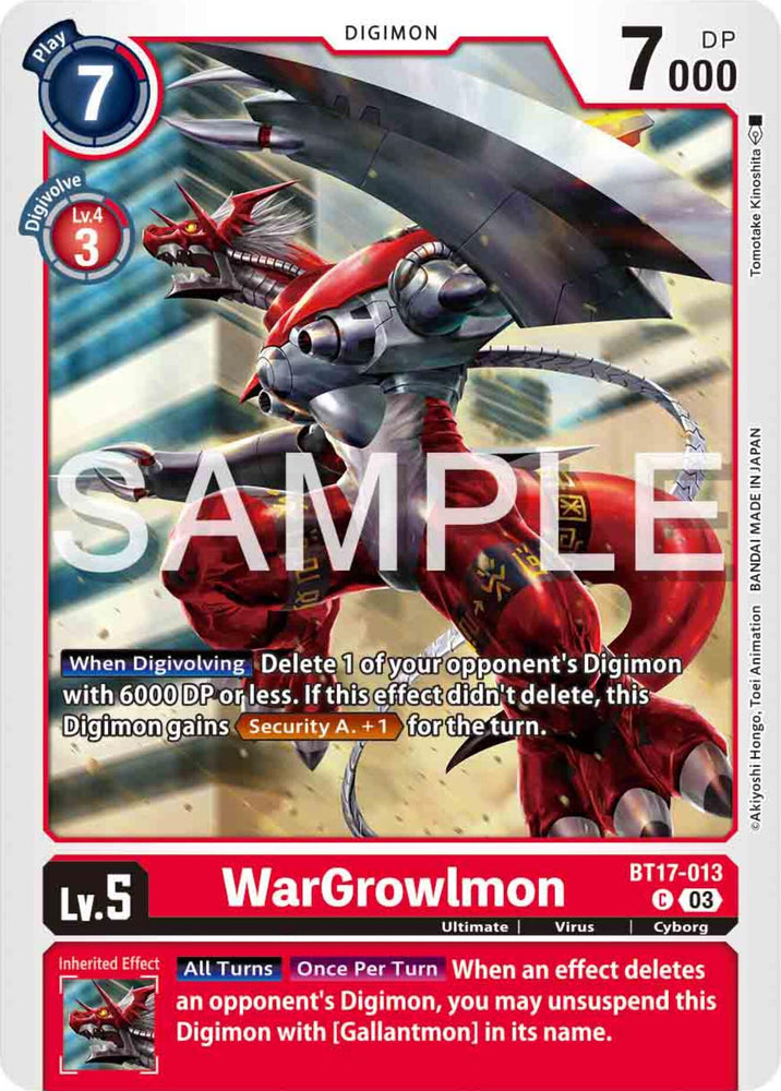 WarGrowlmon [BT17-013] [Secret Crisis] (ONLINE ORDER ONLY)