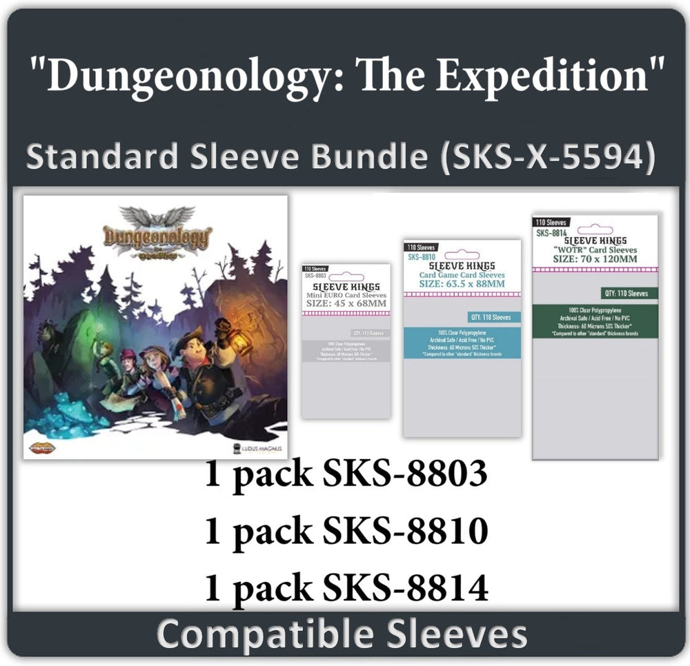 "Dungeonology: The Expedition" Compatible Sleeve Bundle (8803 X 1 + 8810 X 1 + 8814 X 1) (ONLINE ORDER ONLY)