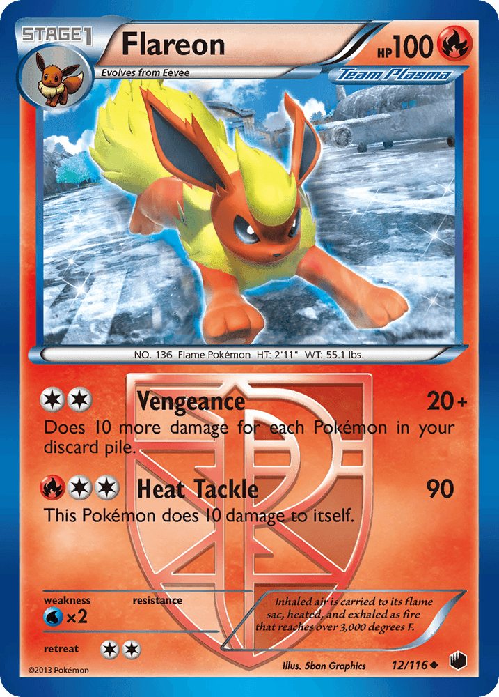 Flareon (12/116) [Black & White: Plasma Freeze] (Online Only)