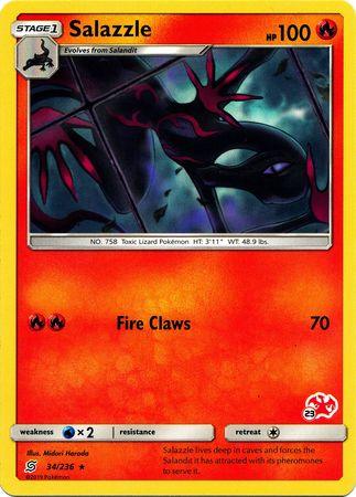 Salazzle (34/236) (Charizard Stamp #23) [Battle Academy 2020] (Online Only)