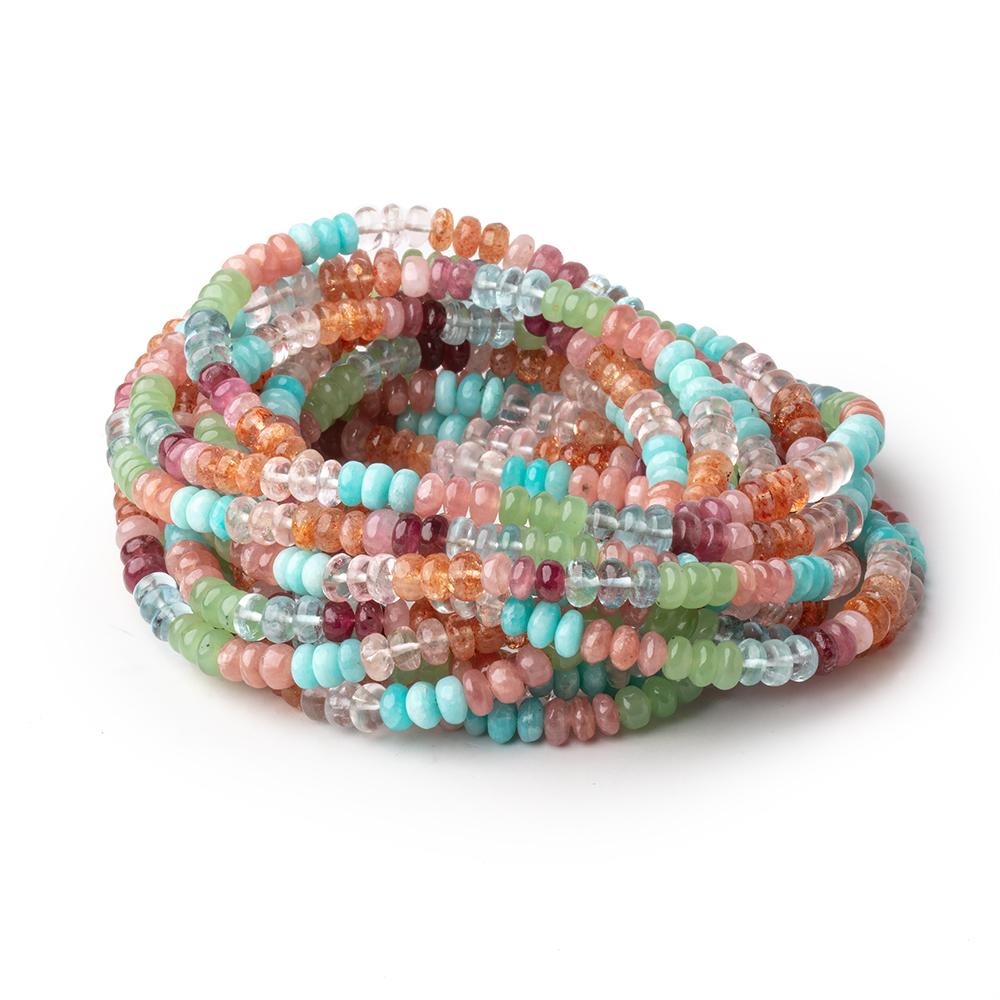 5.5mm Multi Gemstone Plain Rondelle Beads 36 inch 280 pieces AA (ONLINE ORDER ONLY)