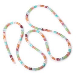 5.5mm Multi Gemstone Plain Rondelle Beads 36 inch 280 pieces AA (ONLINE ORDER ONLY)