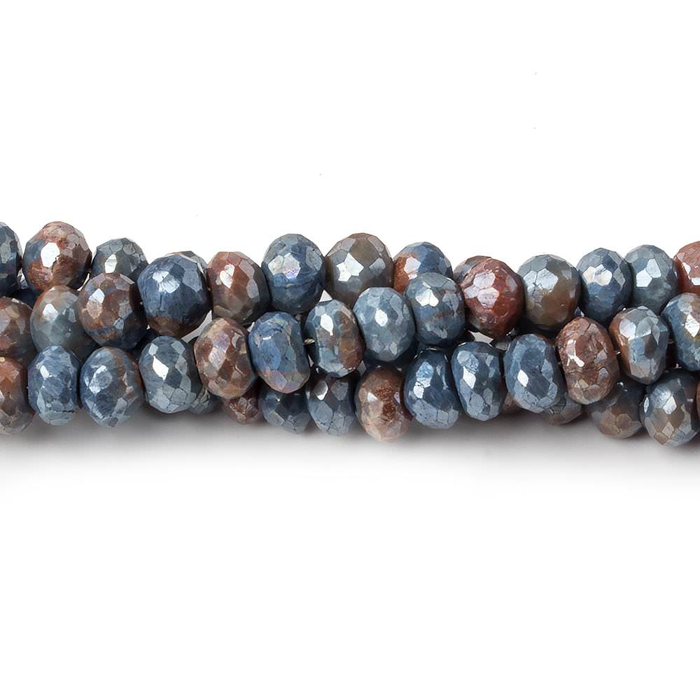 5.5mm Mystic Ferrous Blue Quartz faceted rondelle beads 16 inch 98 pieces (ONLINE ORDER ONLY)